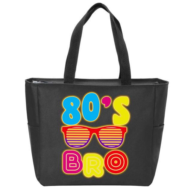 80's Bro Retro Shades Zip Tote Bag