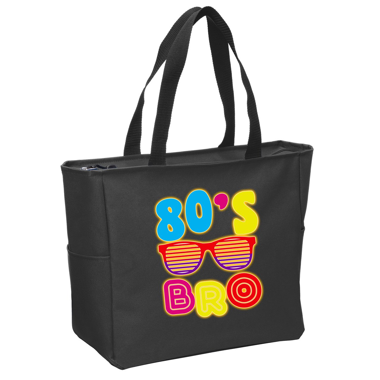 80's Bro Retro Shades Zip Tote Bag