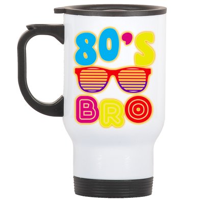 80's Bro Retro Shades Stainless Steel Travel Mug