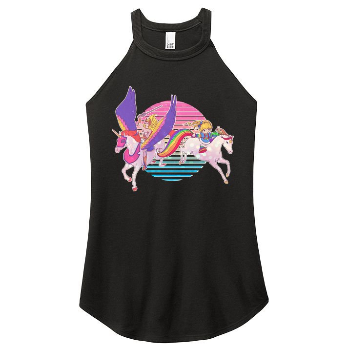 80's Girl Vintage Classic Women's Perfect Tri Rocker Tank