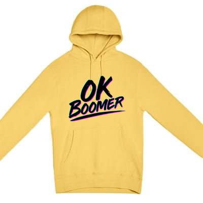 80's Retro Ok Boomer Premium Pullover Hoodie