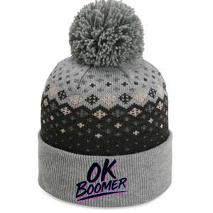 80's Retro Ok Boomer The Baniff Cuffed Pom Beanie