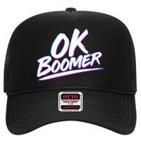 80's Retro Ok Boomer High Crown Mesh Back Trucker Hat