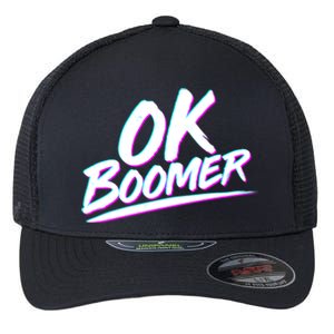 80's Retro Ok Boomer Flexfit Unipanel Trucker Cap