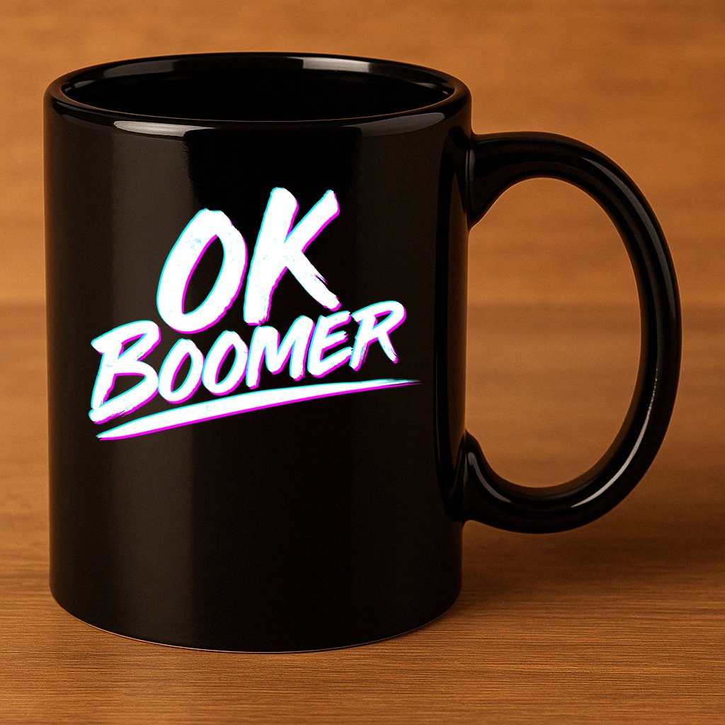 80's Retro Ok Boomer 11oz C Handle Ceramic Mug