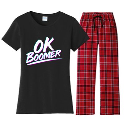 80's Retro Ok Boomer Women's Flannel Pajama Set