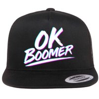 80's Retro Ok Boomer Flat Bill Trucker Hat