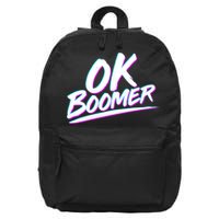 80's Retro Ok Boomer 16 in Basic Backpack