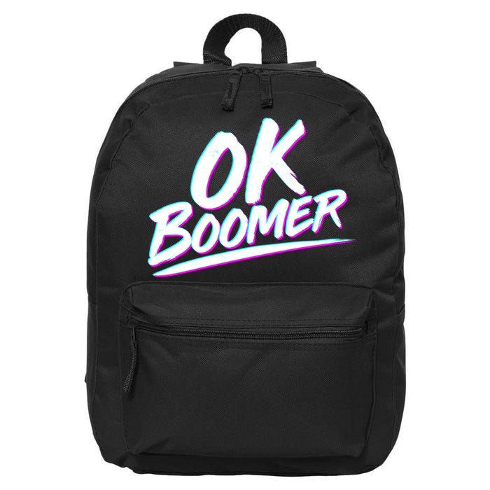 80's Retro Ok Boomer 16 in Basic Backpack
