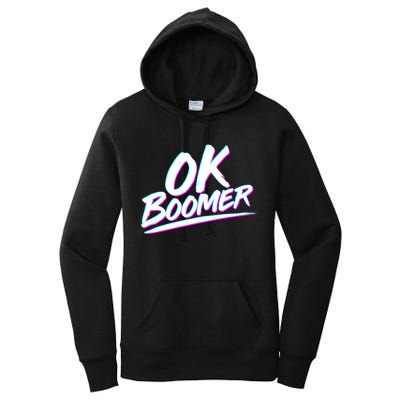 80's Retro Ok Boomer Women's Pullover Hoodie