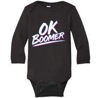 80's Retro Ok Boomer Baby Long Sleeve Bodysuit