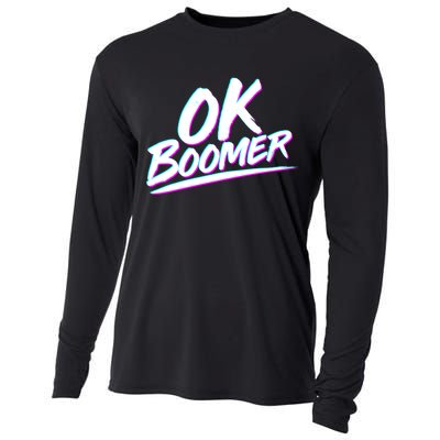 80's Retro Ok Boomer Cooling Performance Long Sleeve Crew