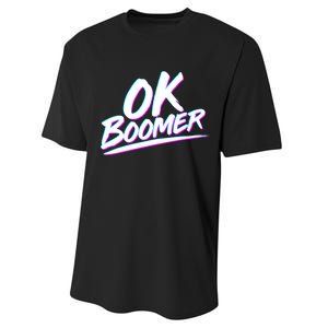 80's Retro Ok Boomer Performance Sprint T-Shirt