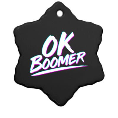 80's Retro Ok Boomer Ceramic Star Ornament