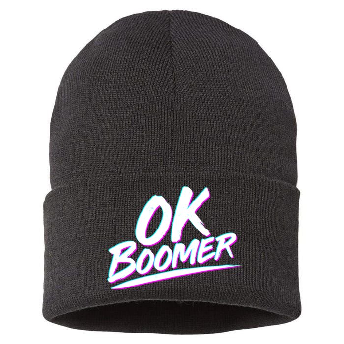 80's Retro Ok Boomer Sustainable Knit Beanie