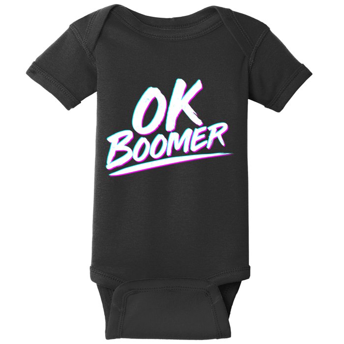 80's Retro Ok Boomer Baby Bodysuit