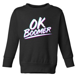 80's Retro Ok Boomer Toddler Sweatshirt