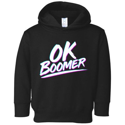 80's Retro Ok Boomer Toddler Hoodie