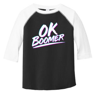 80's Retro Ok Boomer Toddler Fine Jersey T-Shirt