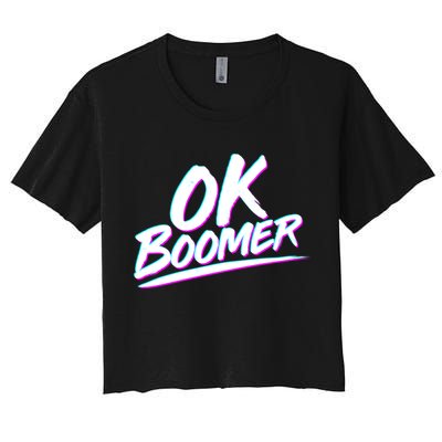 80's Retro Ok Boomer Crop Top