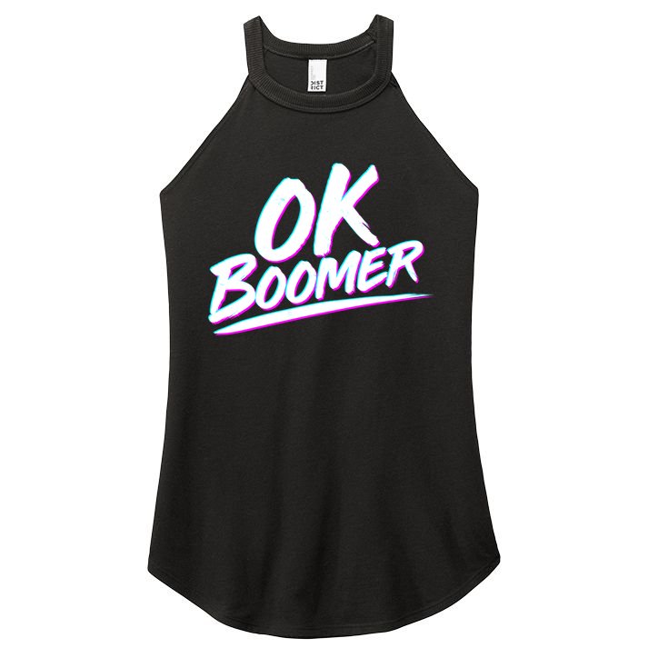 80's Retro Ok Boomer Women's Perfect Tri Rocker Tank