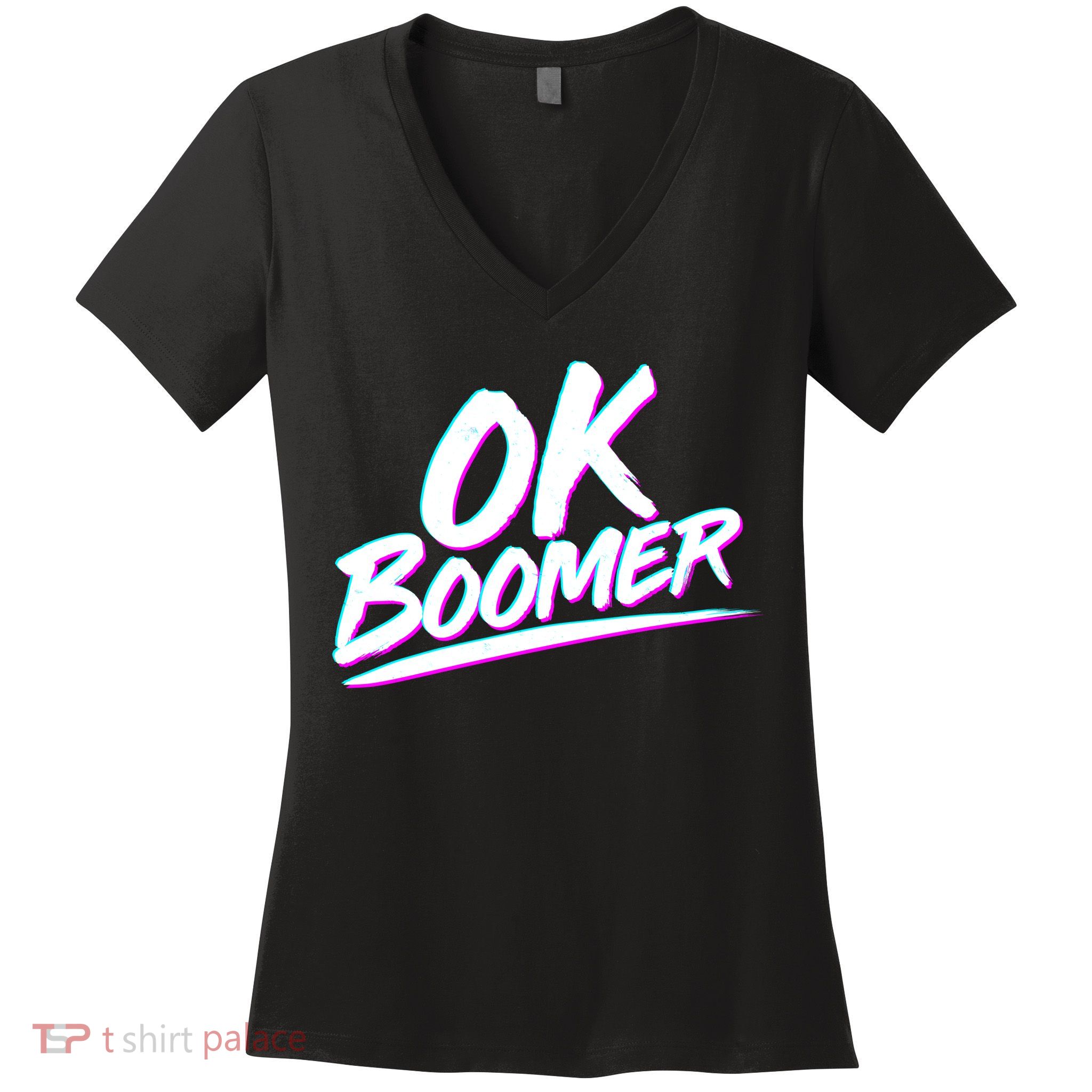 80's Retro Ok Boomer Women's V-Neck T-Shirt