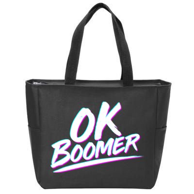 80's Retro Ok Boomer Zip Tote Bag