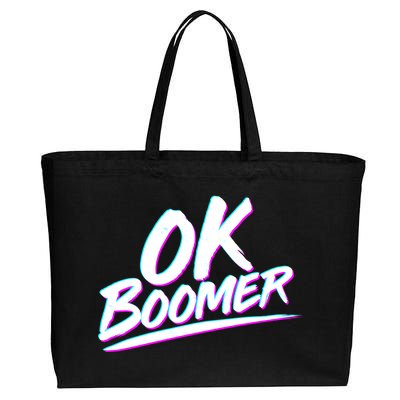 80's Retro Ok Boomer Cotton Canvas Jumbo Tote