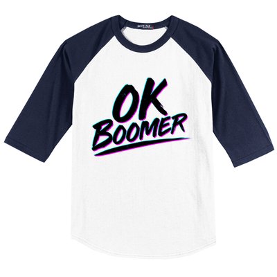 80's Retro Ok Boomer Baseball Sleeve Shirt