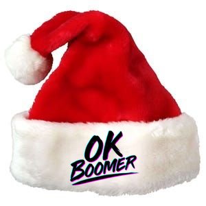 80's Retro Ok Boomer Premium Christmas Santa Hat