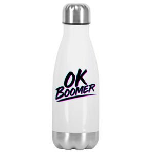 80's Retro Ok Boomer Stainless Steel Insulated Water Bottle