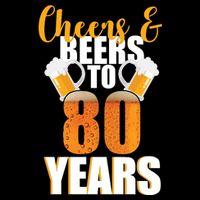 80th Birthday Cheers & Beers To 80 Years Impact Tech Backpack