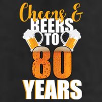 80th Birthday Cheers & Beers To 80 Years Adult Drive Performance Visor