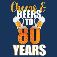 80th Birthday Cheers & Beers To 80 Years Drawstring Bag