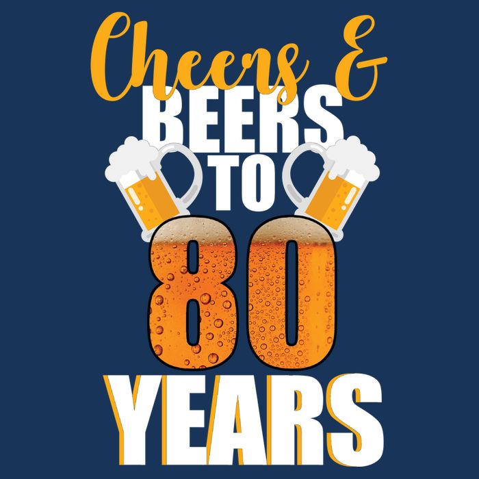 80th Birthday Cheers & Beers To 80 Years Drawstring Bag