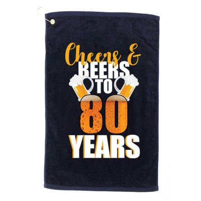 80th Birthday Cheers & Beers To 80 Years Golf Towel