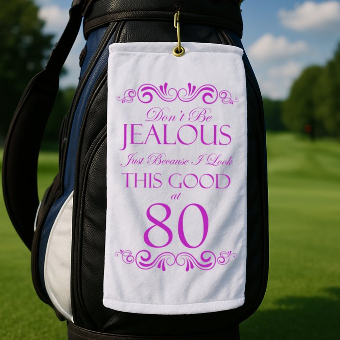 80th Birthday: Don't Be Jealous Just Because I Look This Good At 80 Golf Towel