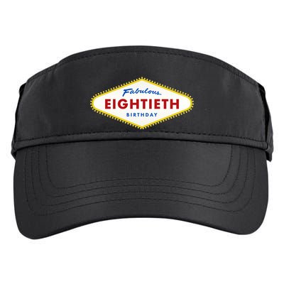 80th Birthday Las Vegas Fabulous Eightieth Adult Drive Performance Visor