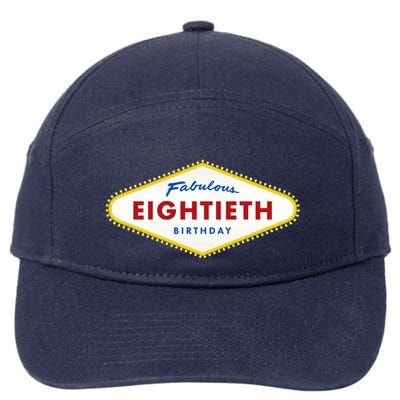 80th Birthday Las Vegas Fabulous Eightieth 7-Panel Snapback Hat