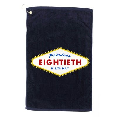 80th Birthday Las Vegas Fabulous Eightieth Golf Towel