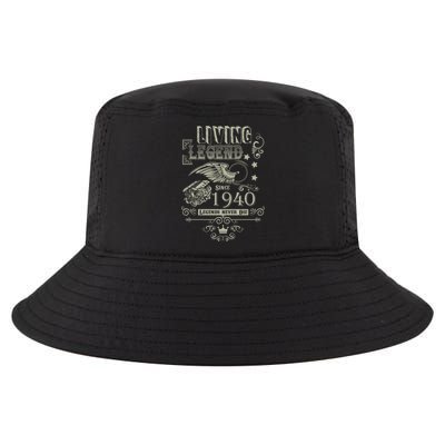 80th Birthday Legend Since 1940 Cool Comfort Performance Bucket Hat