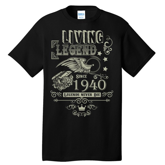 80th Birthday Legend Since 1940 Tall T-Shirt