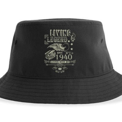 80th Birthday Legend Since 1940 Sustainable Bucket Hat