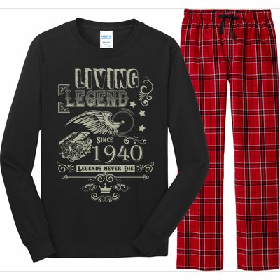 80th Birthday Legend Since 1940 Long Sleeve Pajama Set