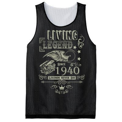 80th Birthday Legend Since 1940 Mesh Reversible Basketball Jersey Tank