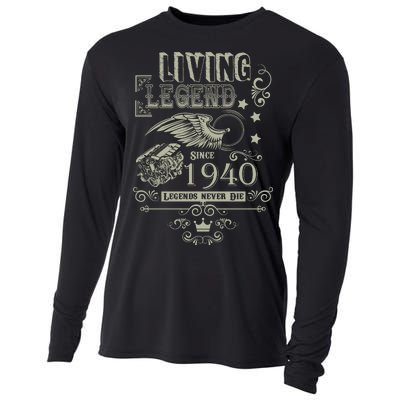 80th Birthday Legend Since 1940 Cooling Performance Long Sleeve Crew