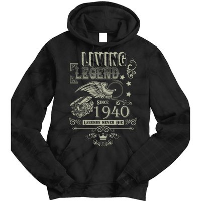 80th Birthday Legend Since 1940 Tie Dye Hoodie