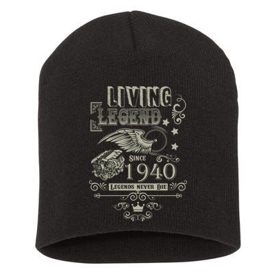 80th Birthday Legend Since 1940 Short Acrylic Beanie