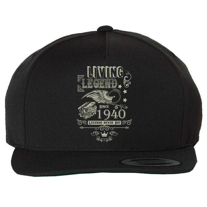 80th Birthday Legend Since 1940 Wool Snapback Cap