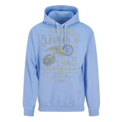 80th Birthday Legend Since 1940 Unisex Surf Hoodie